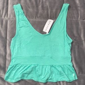 Pacsun Babydoll Tank Top Green
